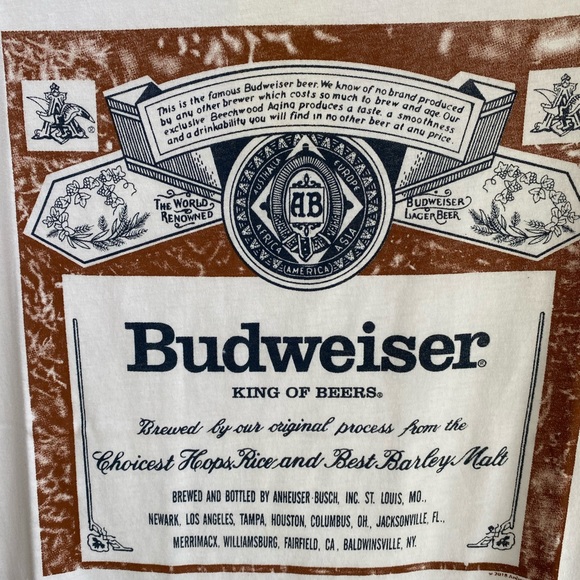 Budweiser Beer Ad 90’s Graphic Tee - Picture 10 of 11